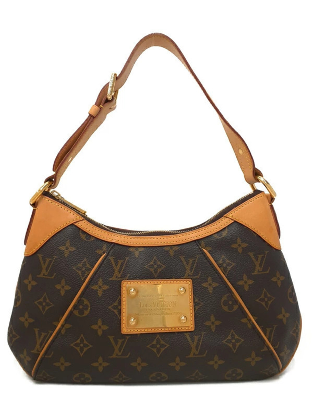 Louis Vuitton Monogram Thames Hobo Shoulder Bag Canvas Leather Brown